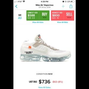 Nike air vapormax fk clean never used